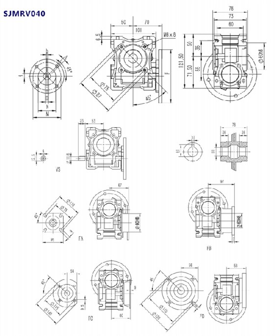 SJMRV040型號蝸輪蝸桿減速機(jī)產(chǎn)品安裝尺寸.png