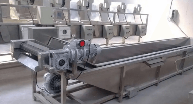 氣泡式蔬菜清洗機上應(yīng)用艾思捷蝸輪減速機