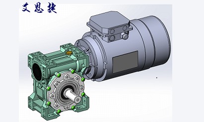 蝸輪減速機(jī)可以配剎車電機(jī)？看看這款SJMRV063+0.75kw剎車電機(jī)